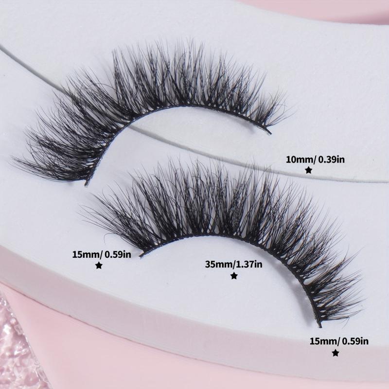 7 Pairs Fluffy Natural Wispy False Eyelashes Curling 3D Extensions