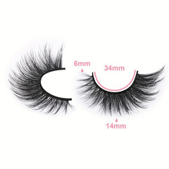 3D Mink Lashes Natural Look Fluffy Cat Eye Wispy False Eyelashes Extension