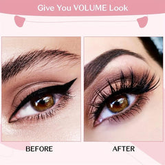 3D Mink Lashes Natural Look Fluffy Cat Eye Wispy False Eyelashes Extension