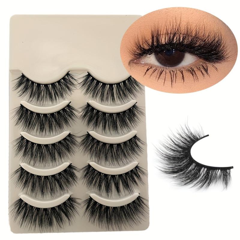 3D Mink Lashes Natural Look Fluffy Cat Eye Wispy False Eyelashes Extension