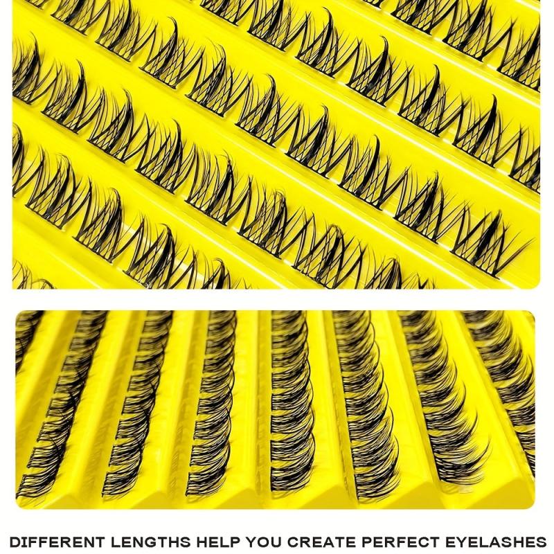 100PCS DIY Cluster Lashes Natural Individual Eyelash Extension