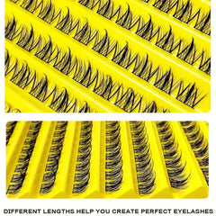 100PCS DIY Cluster Lashes Natural Individual Eyelash Extension