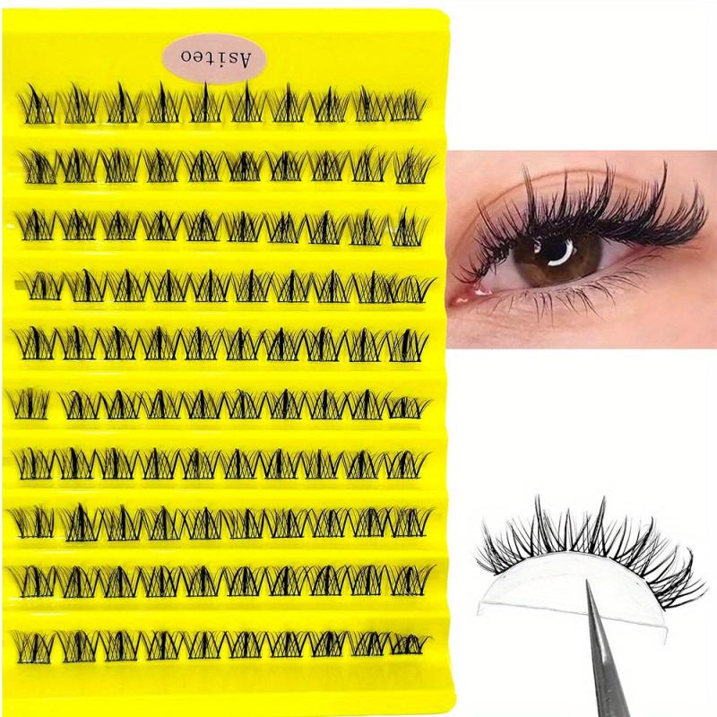 100PCS DIY Cluster Lashes Natural Individual Eyelash Extension
