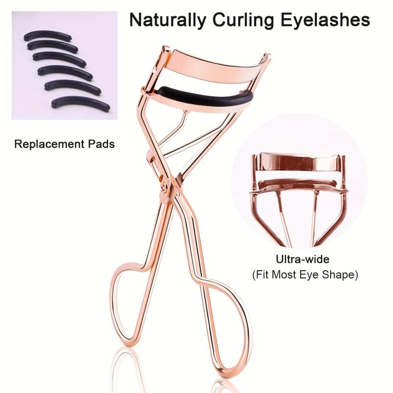 Eyelash Curler Kit With Mascara Applicator & Separator Comb Golden