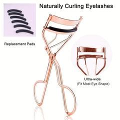 Eyelash Curler Kit With Mascara Applicator & Separator Comb Golden
