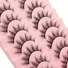 10 Pairs Cat Eyes Fluffy Mink False Eyelashes