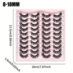 20 Pairs Fluffy Faux Mink Hair Thick Crossed False Eyelashes