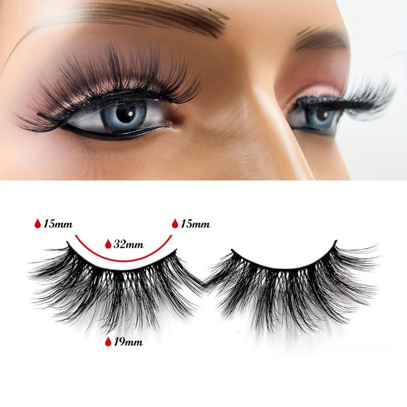 5 Pairs 3D Dramatic Volume Faux Mink False Eyelashes 19 21mm