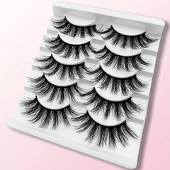 5 Pairs 3D Dramatic Volume Faux Mink False Eyelashes 19 21mm