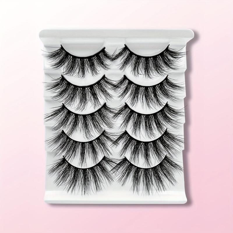5 Pairs 3D Dramatic Volume Faux Mink False Eyelashes 19 21mm