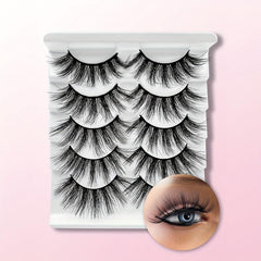 5 Pairs 3D Dramatic Volume Faux Mink False Eyelashes 19 21mm