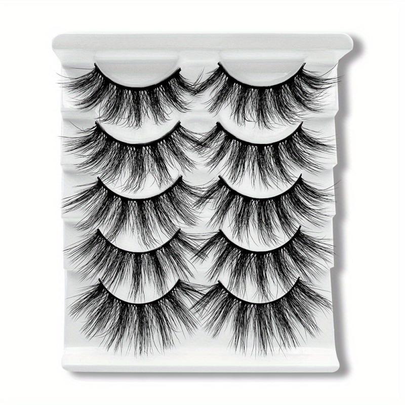5 Pairs 3D Dramatic Volume Faux Mink False Eyelashes 19 21mm