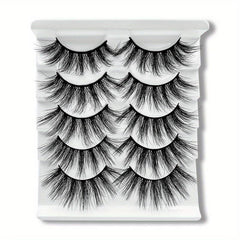 5 Pairs 3D Dramatic Volume Faux Mink False Eyelashes 19 21mm