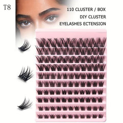 Lash Clusters 110 Pcs D Curl Cluster Lashes 10 14mm
