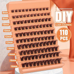 10 Rows Cluster Lashes Mixed Size Voluminous Layered False Eyelashes