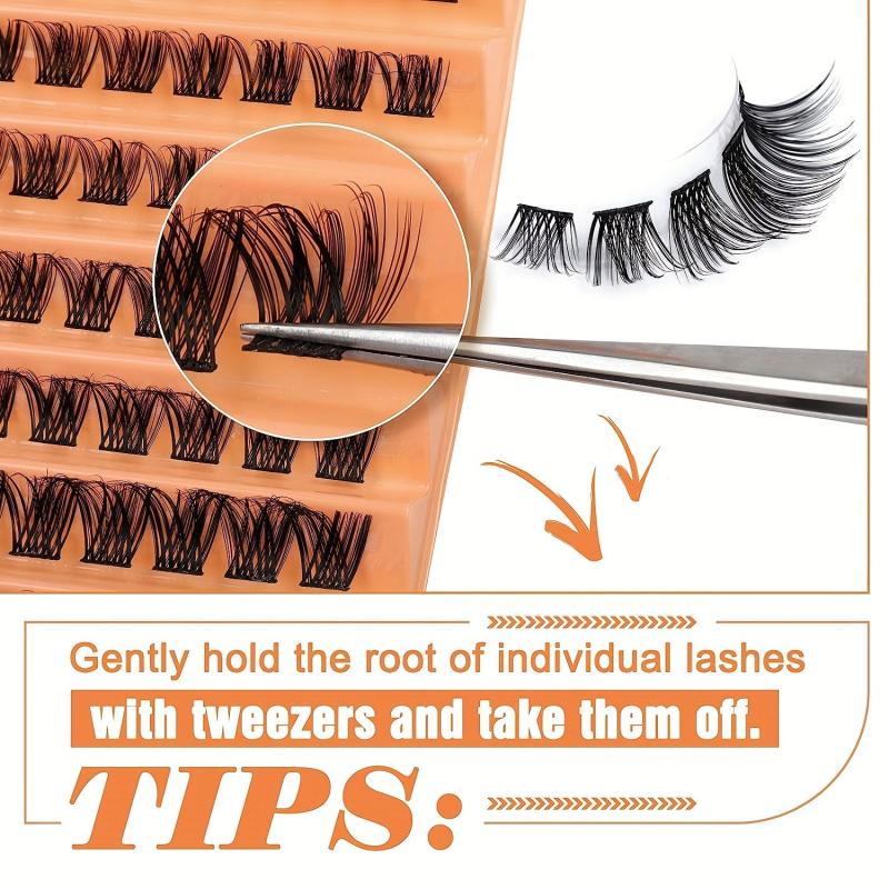 10 Rows Cluster Lashes Mixed Size Voluminous Layered False Eyelashes