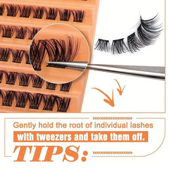 10 Rows Cluster Lashes Mixed Size Voluminous Layered False Eyelashes