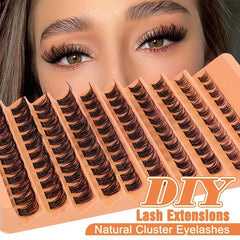 10 Rows Cluster Lashes Mixed Size Voluminous Layered False Eyelashes
