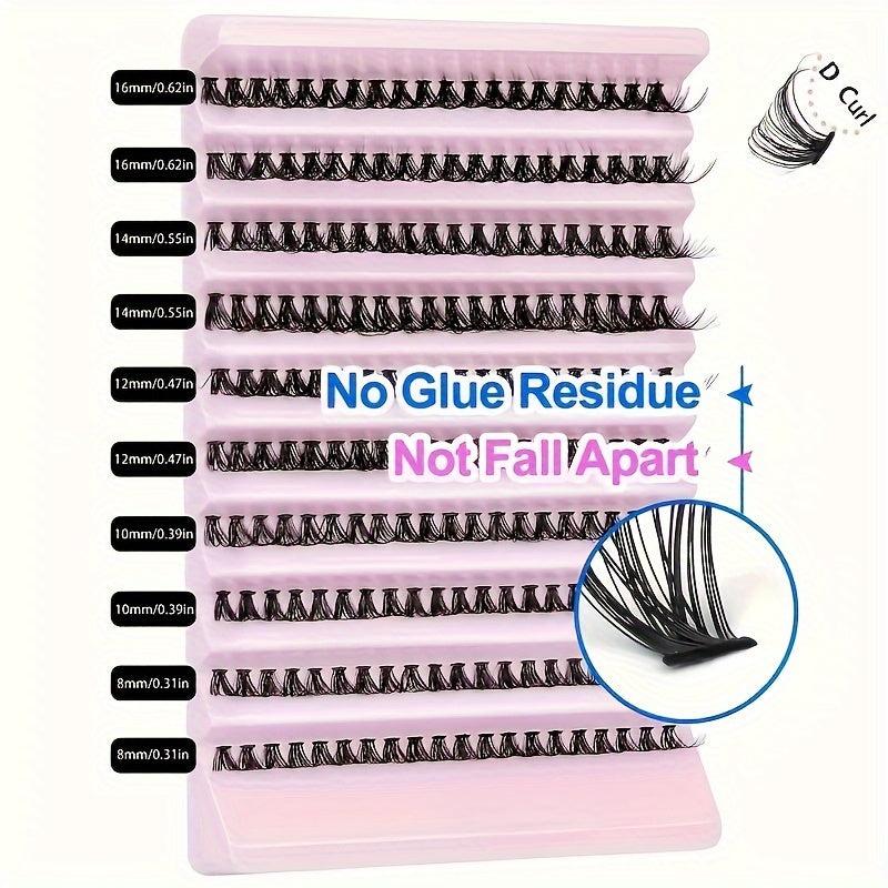 Individual Lashes D Curl 8-16mm Mixed Length Lash Clusters