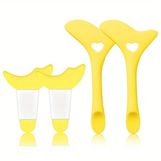 4Pcs Silicone Eyeliner Stencils Reusable Aid Tool Eyeliner Guide Mascara Shield