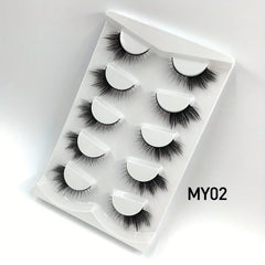 Fox Cat Eye Lashes 5 Pairs Natural Look Faux Mink Eyelashes