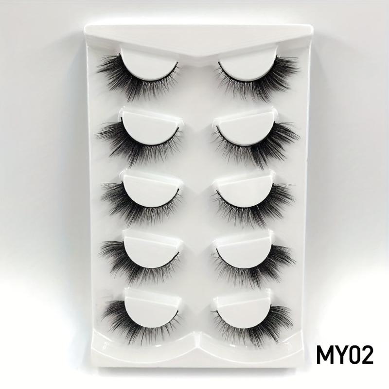 Fox Cat Eye Lashes 5 Pairs Natural Look Faux Mink Eyelashes