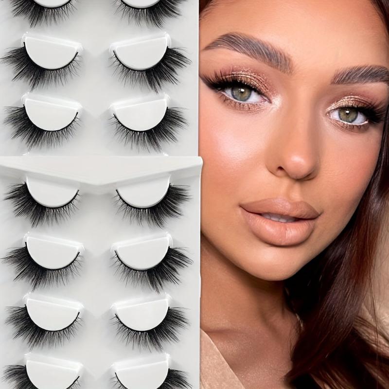 Fox Cat Eye Lashes 5 Pairs Natural Look Faux Mink Eyelashes