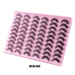 30 Pairs False Eyelashes S Curling Thick Lashes Natural Look Soft Reusable