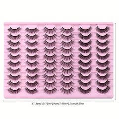 30 Pairs False Eyelashes S Curling Thick Lashes Natural Look Soft Reusable