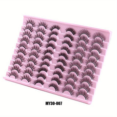 30 Pairs False Eyelashes S Curling Thick Lashes Natural Look Soft Reusable
