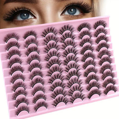 30 Pairs False Eyelashes S Curling Thick Lashes Natural Look Soft Reusable