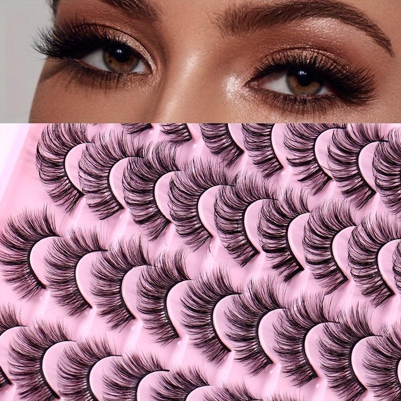 30 Pairs False Eyelashes S Curling Thick Lashes Natural Look Soft Reusable