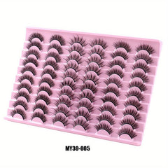 30 Pairs False Eyelashes S Curling Thick Lashes Natural Look Soft Reusable