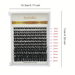 DIY Mixed Length Cluster Eyelashes Large Capacity Segmented Lashes