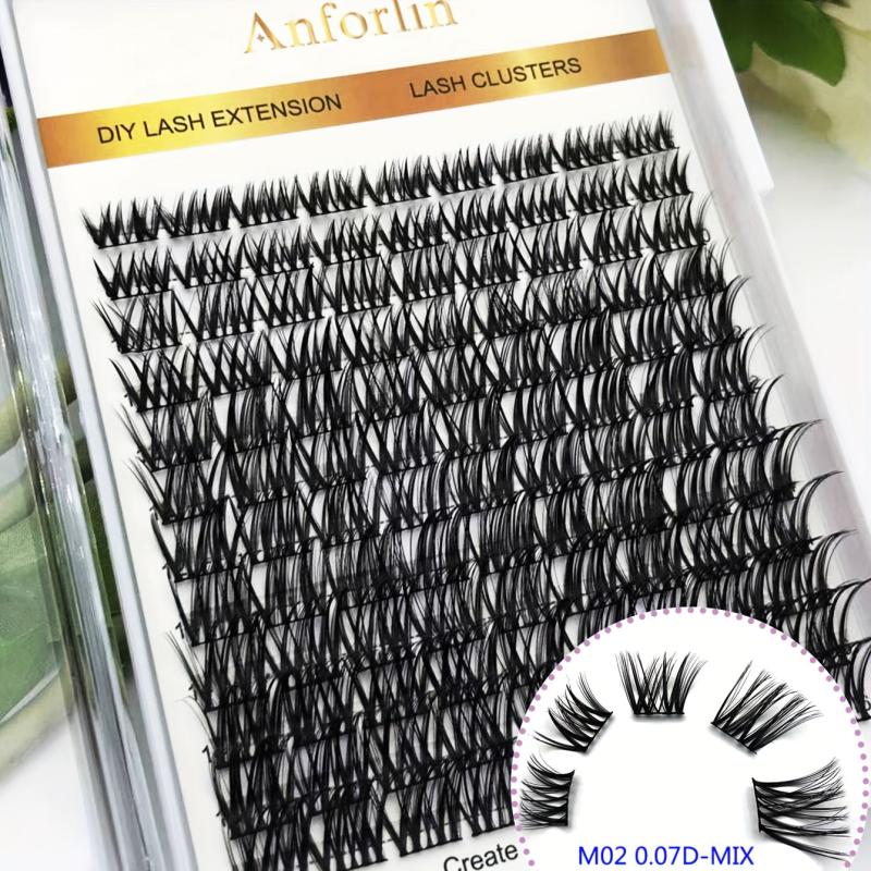 DIY Mixed Length Cluster Eyelashes Large Capacity Segmented Lashes