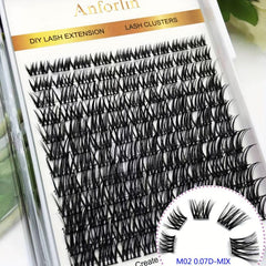 DIY Mixed Length Cluster Eyelashes Large Capacity Segmented Lashes