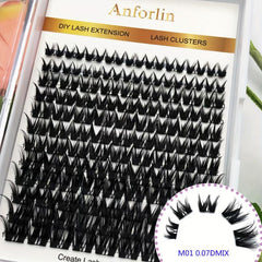 DIY Mixed Length Cluster Eyelashes Large Capacity Segmented Lashes