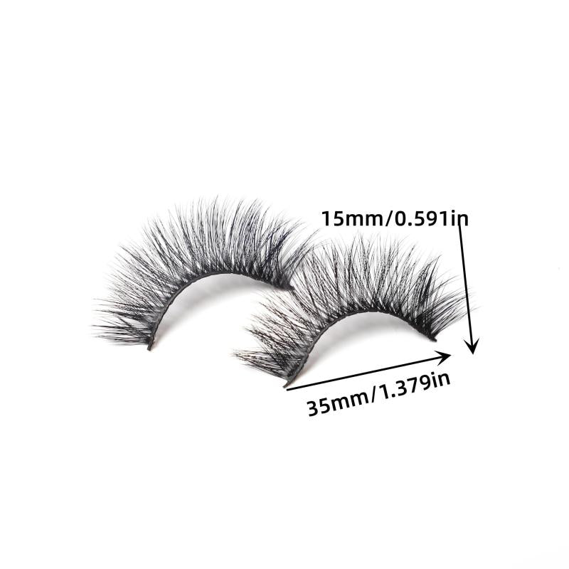 5 Pairs 3D Curling Realistic Slender Thick Enlarged False Eyelashes