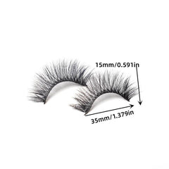 5 Pairs 3D Curling Realistic Slender Thick Enlarged False Eyelashes