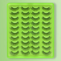 20 Pairs 3D Fiber False Eyelashes Multilayer Bushy Natural Long Lasting