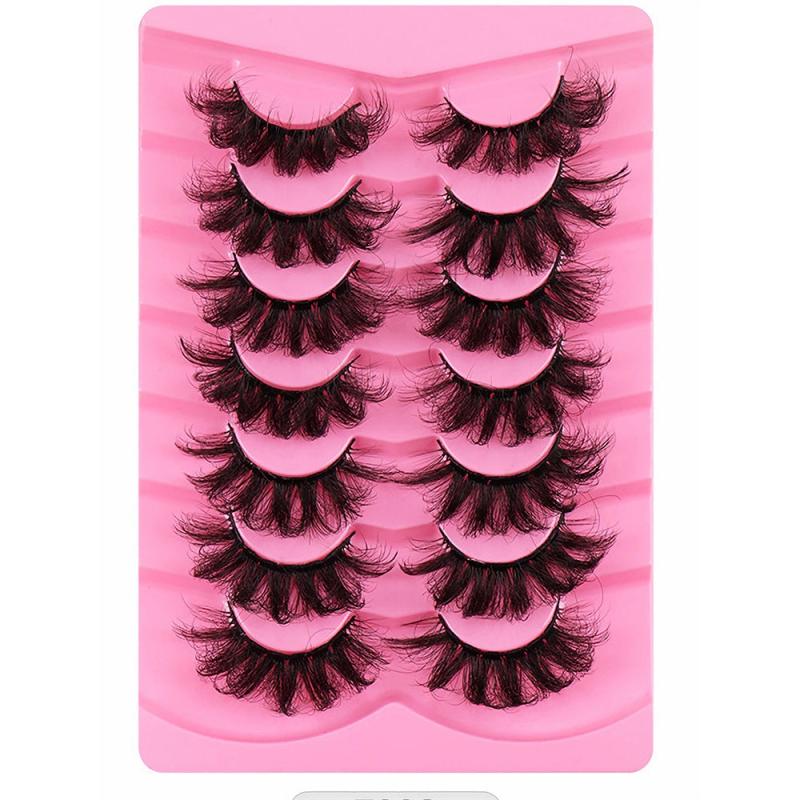 7 Pairs Dramatic Volume Fluffy Mink Lashes Faux Mink Eyelashes