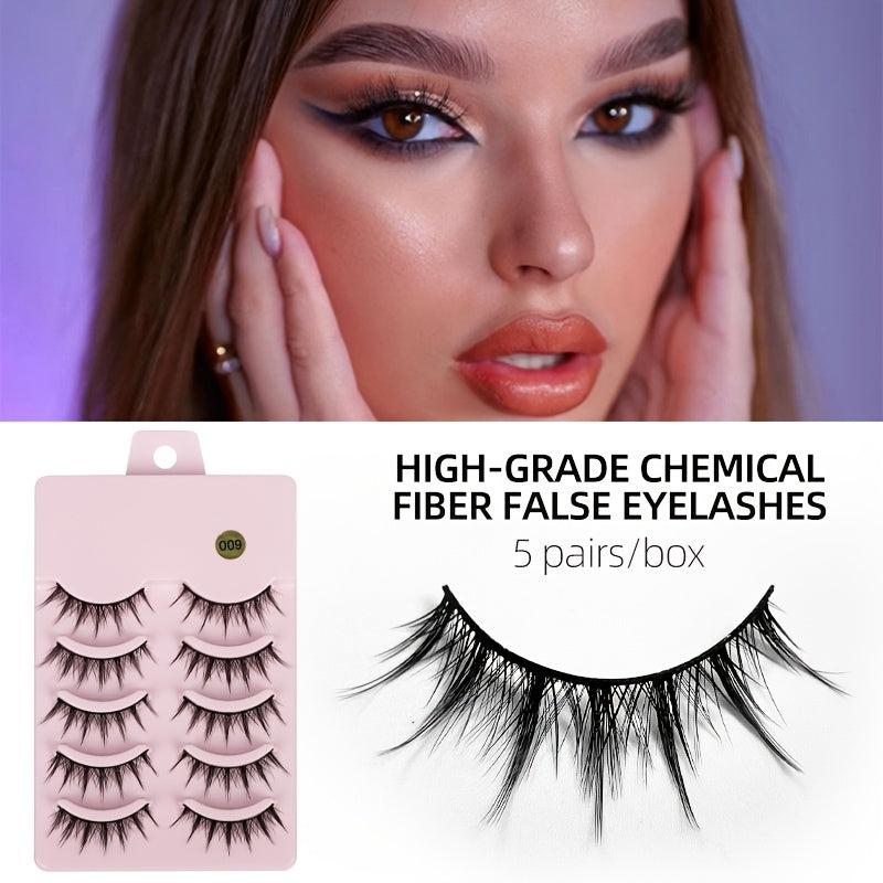 5 Pair 3D 5D Faux Mink False Eyelashes Set with Packaging