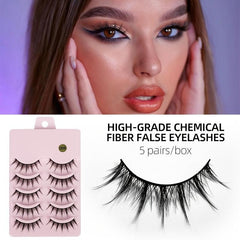 5 Pair 3D 5D Faux Mink False Eyelashes Set with Packaging