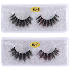 10 Pairs Fluffy False Mink Lashes Pack with Portable Case