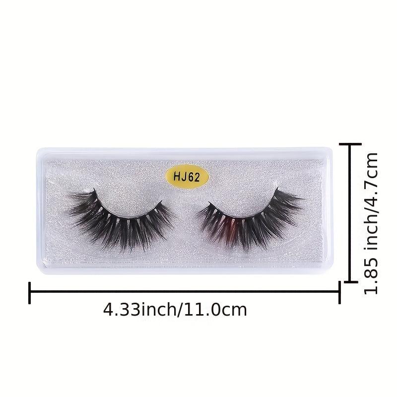 10 Pairs Fluffy False Mink Lashes Pack with Portable Case