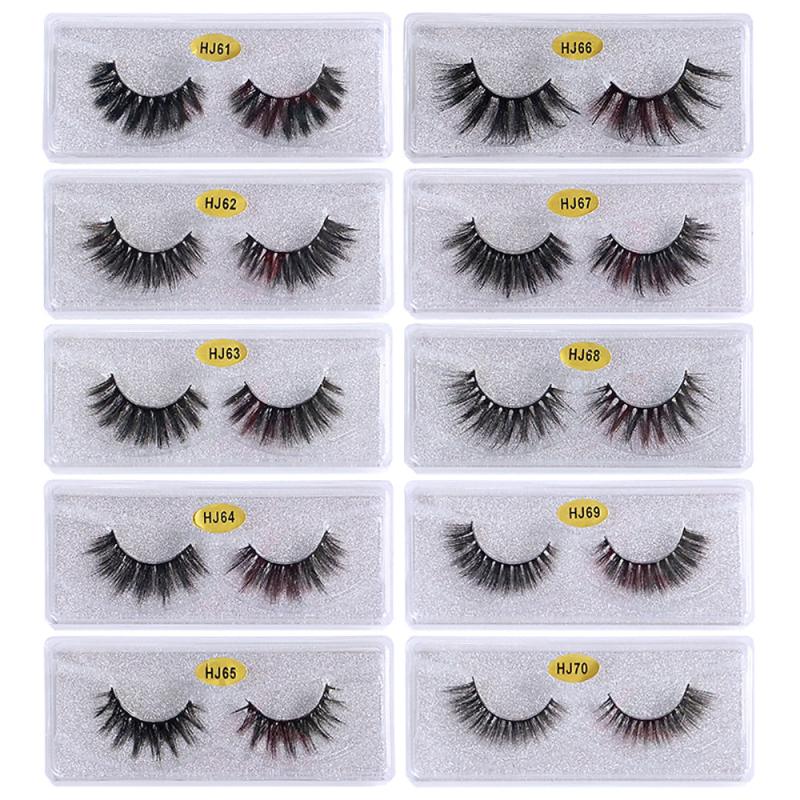 10 Pairs Fluffy False Mink Lashes Pack with Portable Case