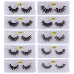 10 Pairs Fluffy False Mink Lashes Pack with Portable Case