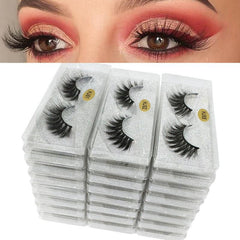 10 Pairs Fluffy False Mink Lashes Pack with Portable Case