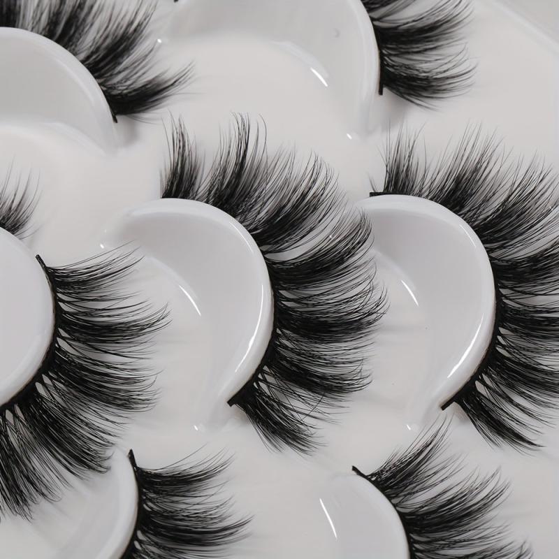 10 Pairs Fluffy False Eyelashes 3D Faux Mink Lashes Pack
