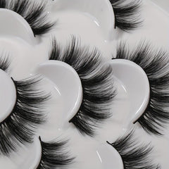 10 Pairs Fluffy False Eyelashes 3D Faux Mink Lashes Pack